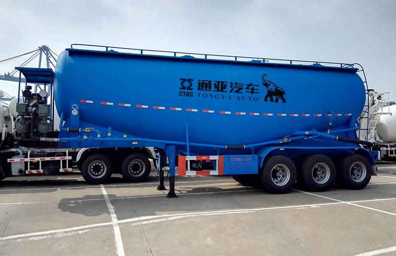 空気圧縮機が付いている 3 車軸バルク セメント タンカーの半トレーラー