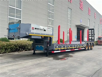 機械はしごが付いている OTTC 認証低床セミトレーラー